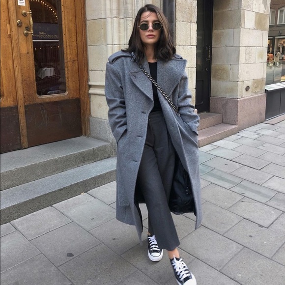 Coats | Hm Grey Wool Coat | Poshmark